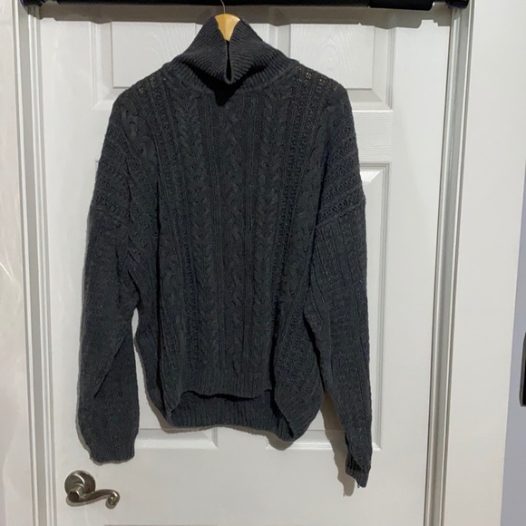 Vintage chunky cableknit turtleneck - Picture 1 of 5